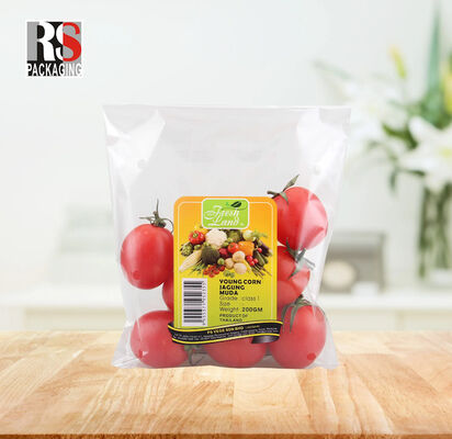 acheter OEM BOPP anti-brouillard transparent Fruits frais légumes alimentaires Sac scellé Sac de stockage alimentaire réutilisable Sac de stockage de légumes online manufacture