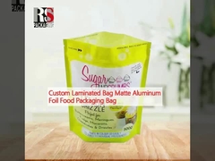 Sac d'emballage alimentaire en papier d'aluminium mat