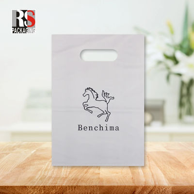 Impression personnalisée LDPE HDPE poignée à découper Porte Poly Grocery Supermarché Marchandise Cadeau Emballage en plastique Sac à magasiner Avec LOGO