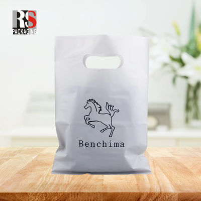 Impression personnalisée LDPE HDPE poignée à découper Porte Poly Grocery Supermarché Marchandise Cadeau Emballage en plastique Sac à magasiner Avec LOGO